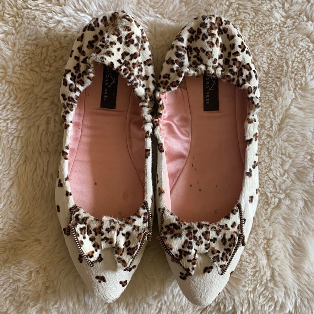 Alexandra Neel Women’s Furry Flats Size 10